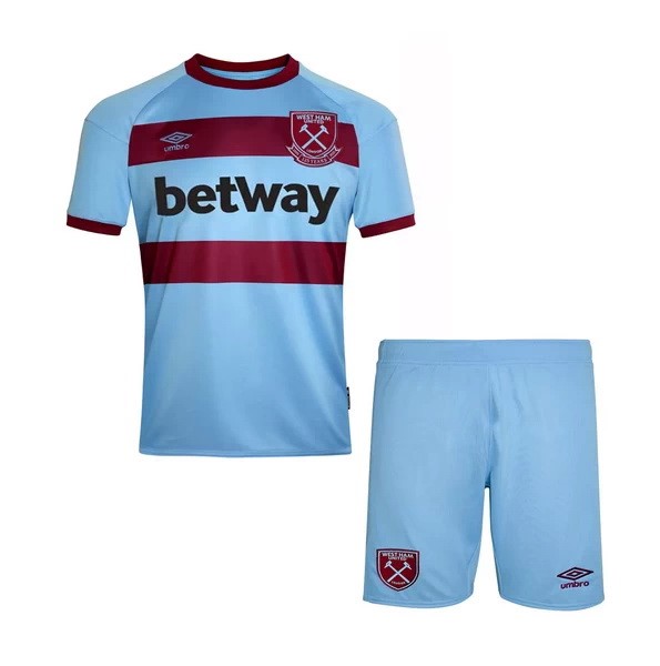 Camiseta West Ham United Replica Segunda Ropa Niños 2020/21 Azul